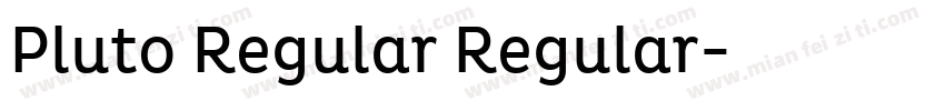 Pluto Regular Regular字体转换